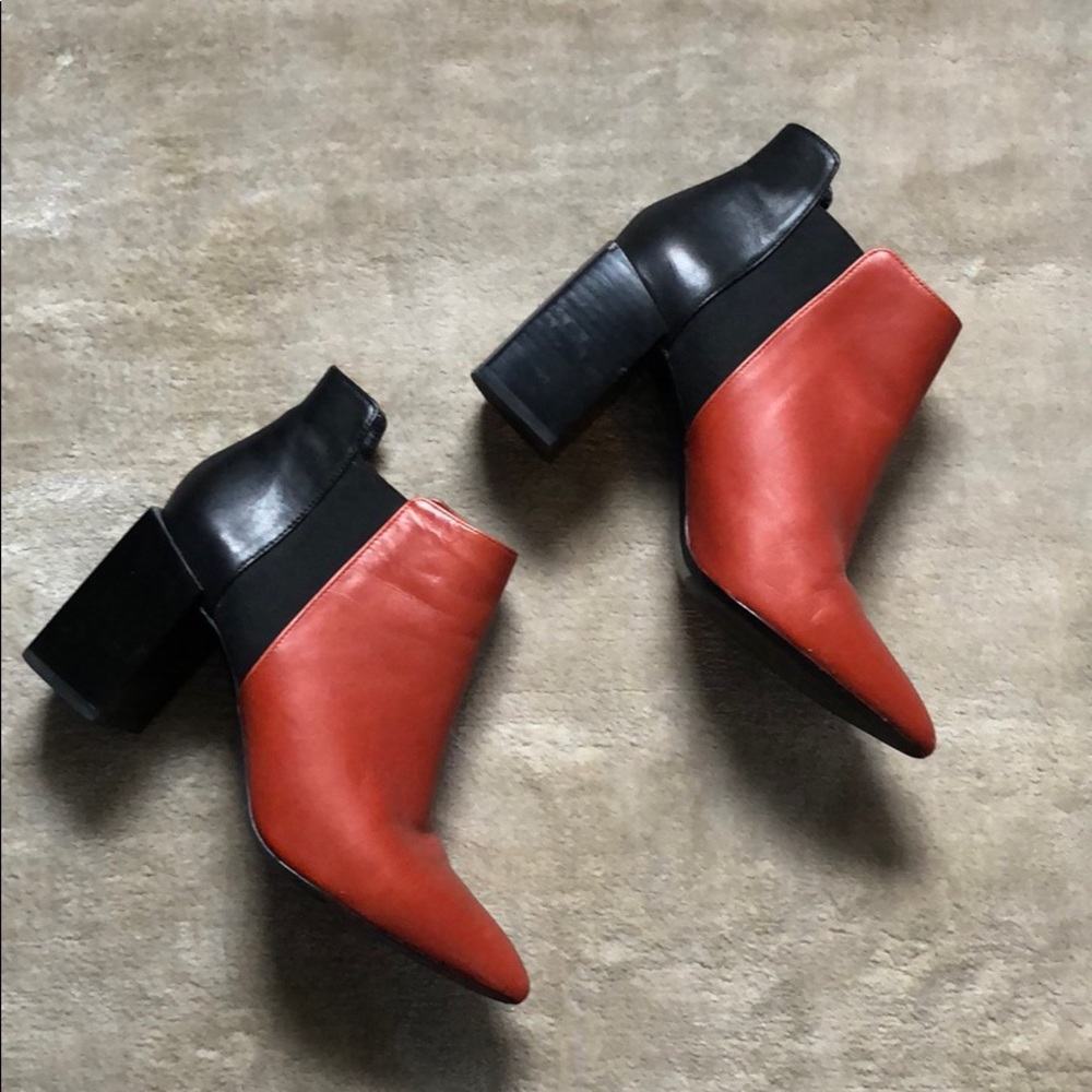 Zara Leather Booties Size 38